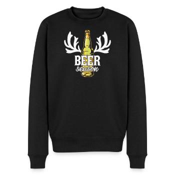 Bier, Bier trinken, Bier Fan - Männer Premium Bio Pullover - Schwarz - Vorne - Nico (187cm)