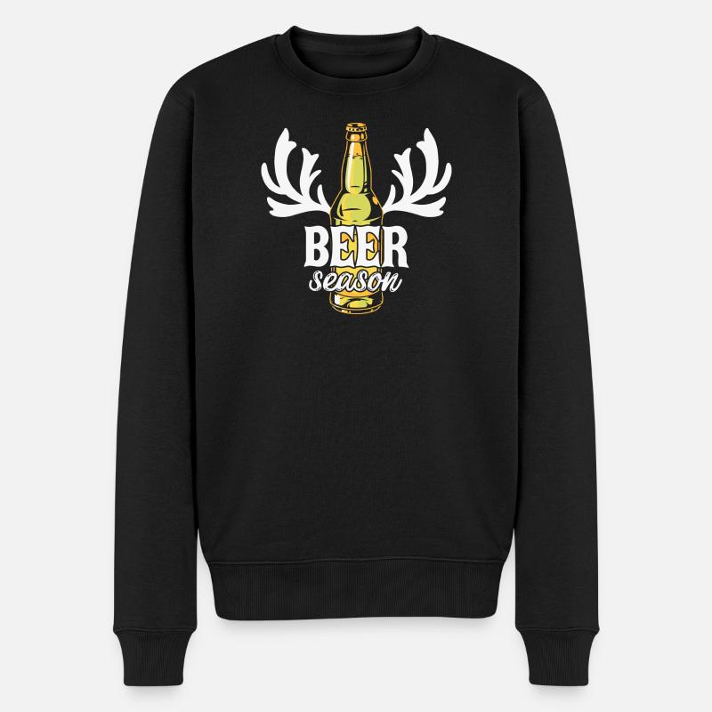 Bier, Bier trinken, Bier Fan - Männer Premium Bio Pullover - Schwarz