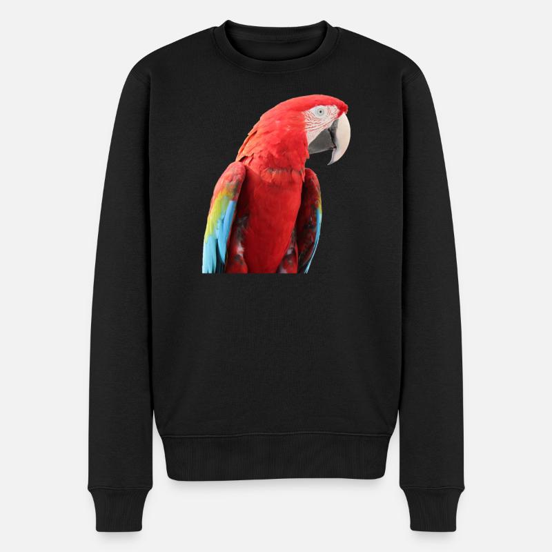 Papageien Vogel T-shirt Geschenk - Männer Premium Bio Pullover - Schwarz