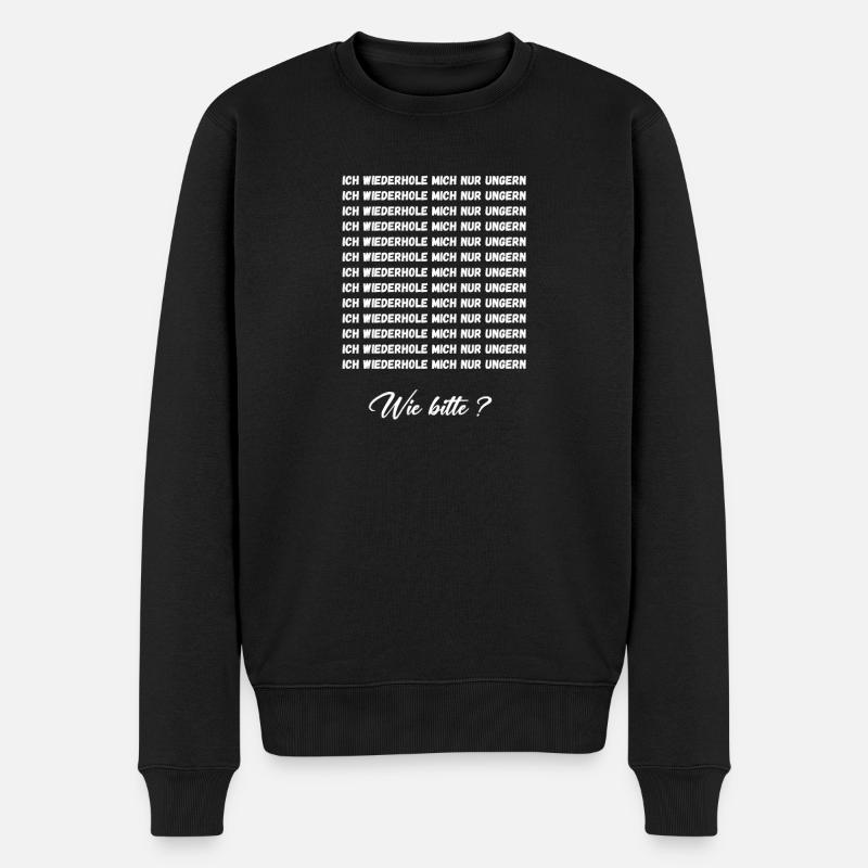 JE N’AIME PAS ME RÉPÉTER - Pull Premium bio Homme - noir