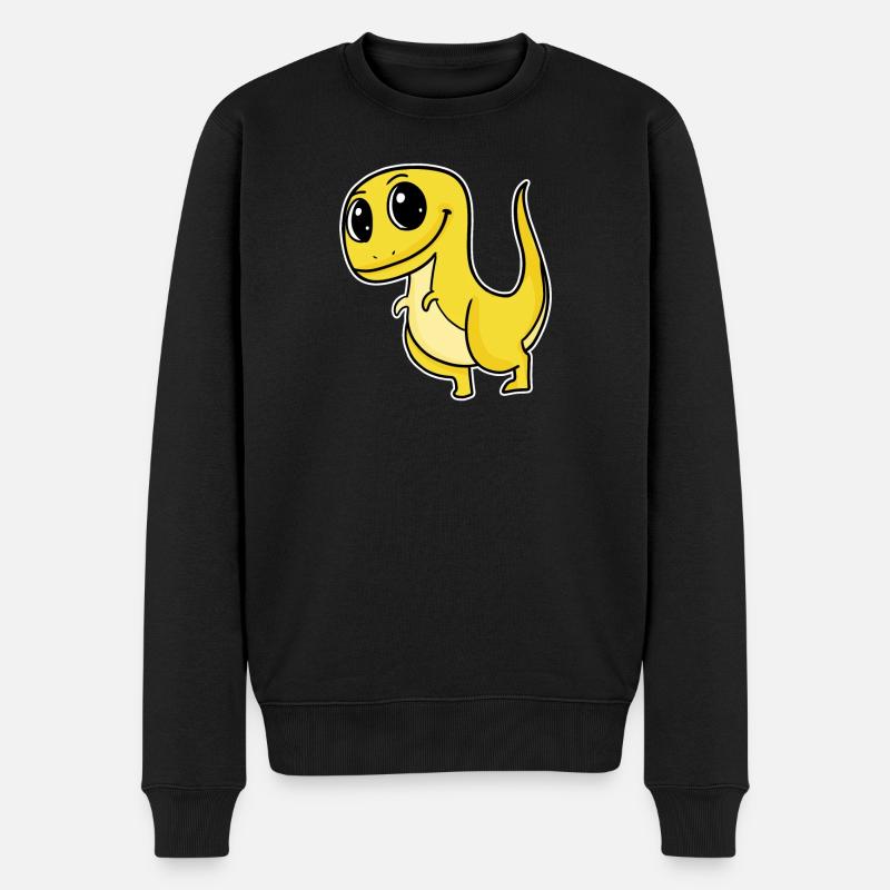 Dinosaurier Motiv - Männer Premium Bio Pullover - Schwarz