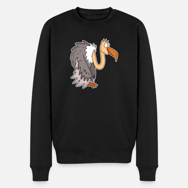 Geier - Männer Premium Bio Pullover - Schwarz