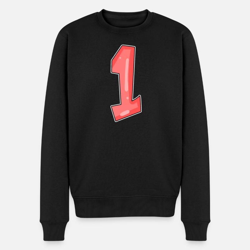 1 rouge - Pull Premium bio Homme - noir