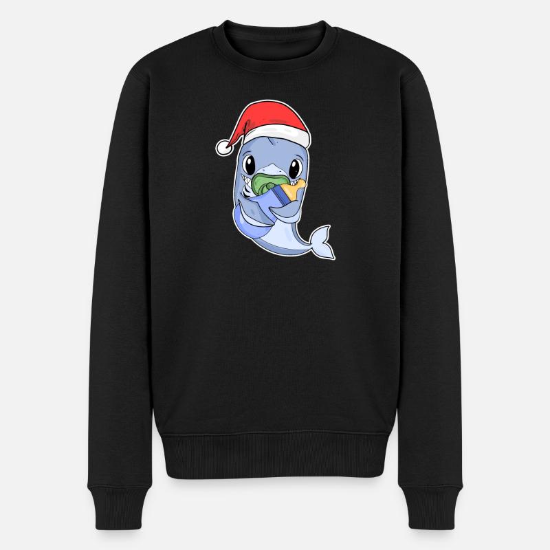 Requin bébé Noël - Pull Premium bio Homme - noir