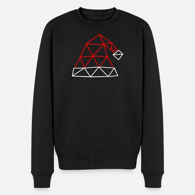 Chapeau de Noël - Lignes géométriques - Pull Premium bio Homme - noir