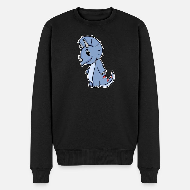 Dinosaurier Dino - Männer Premium Bio Pullover - Schwarz