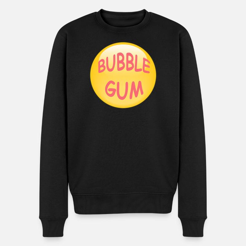 BUBBLE GUM - Männer Premium Bio Pullover - Schwarz