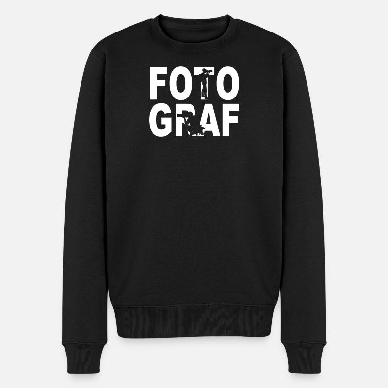 Fotograf - Männer Premium Bio Pullover - Schwarz
