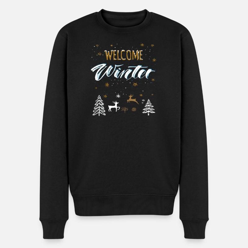 Bienvenue à l’hiver - Pull Premium bio Homme - noir