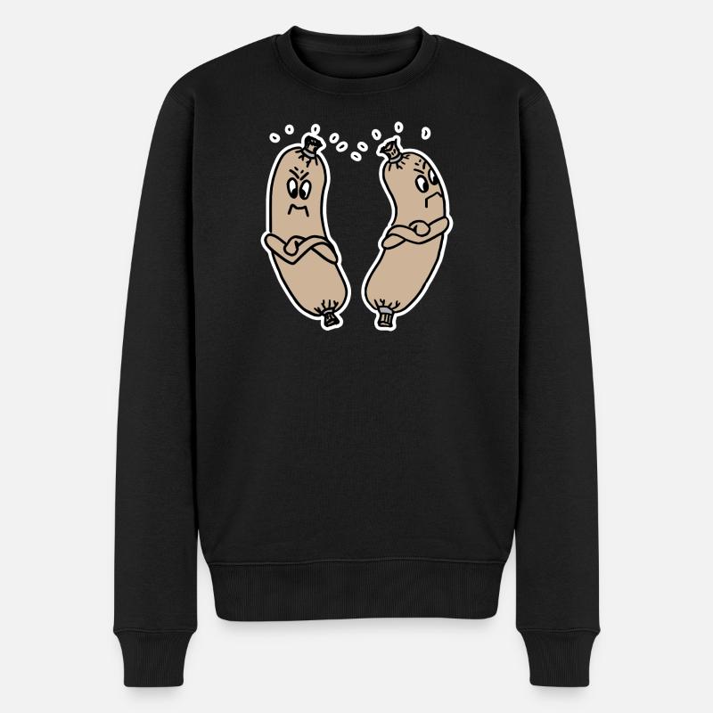 beleidigte Leberwurst - Männer Premium Bio Pullover - Schwarz
