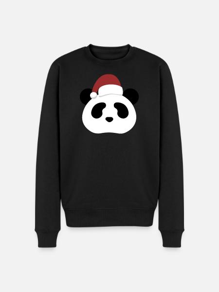 Panda Bear- Christmas Edition - Men's Premium Organic Jumper - black