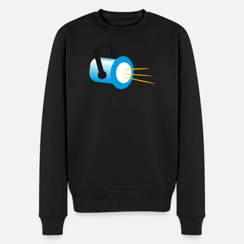 Scheinwerfer | Headlight - Männer Premium Bio Pullover - Schwarz