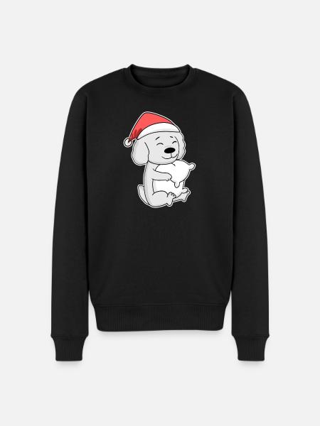 Maltese Dog Animal Christmas - Men's Premium Organic Jumper - black