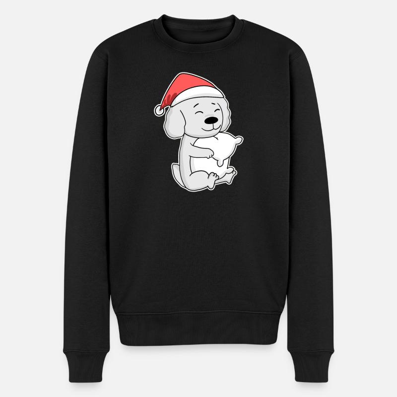 Chien maltais Animal Noël - Pull Premium bio Homme - noir