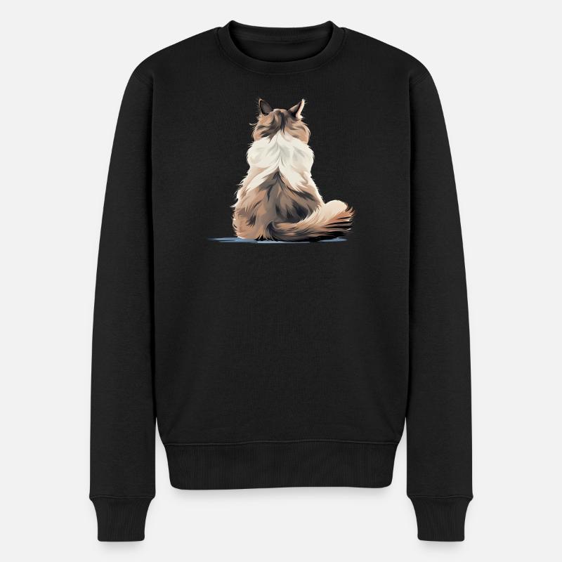 Ragdoll - Männer Premium Bio Pullover - Schwarz
