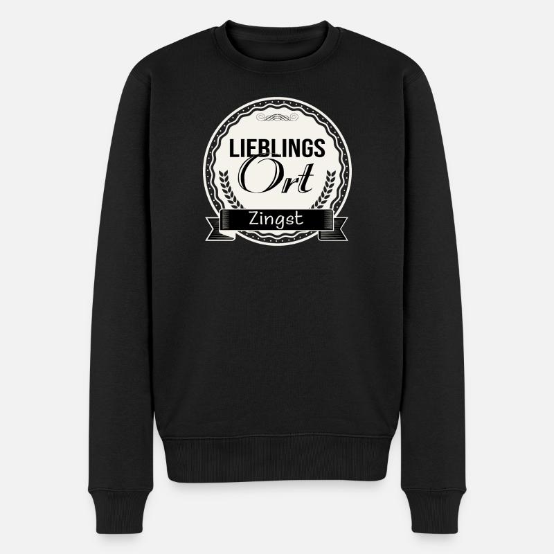 Lieblingsort Zingst - Männer Premium Bio Pullover - Schwarz