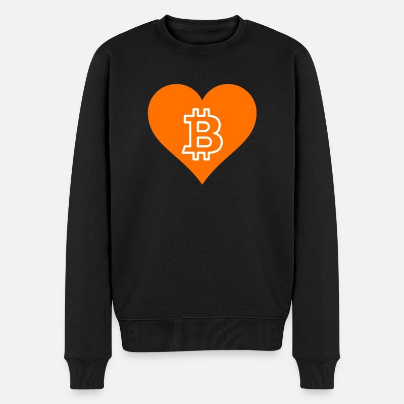 J’adore Bitcoin Orange - Pull Premium bio Homme - noir