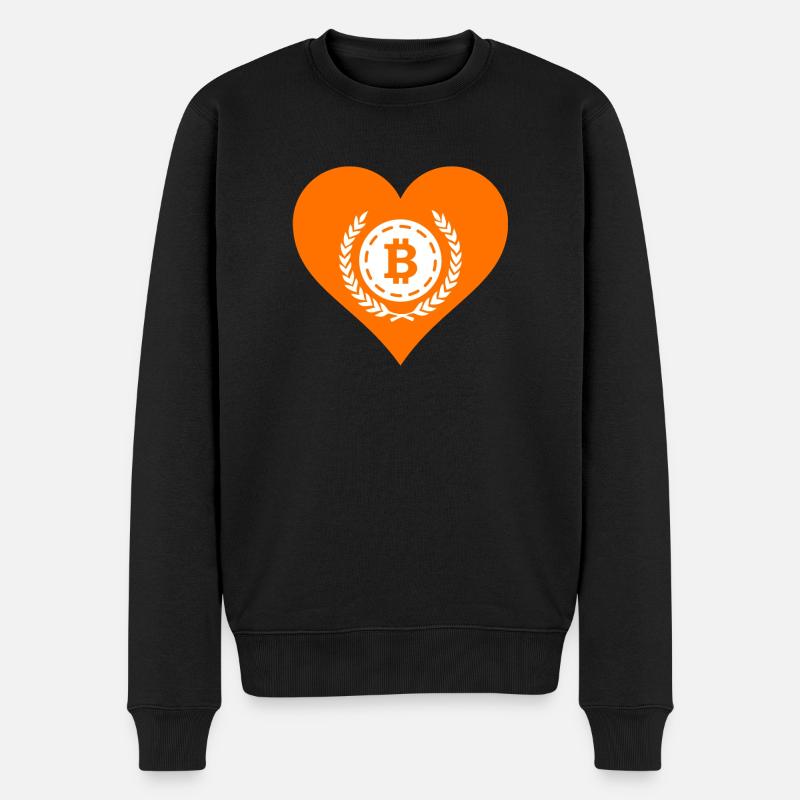 Bitcoin Crypto Cryptocurrency Splash - Männer Premium Bio Pullover - Schwarz