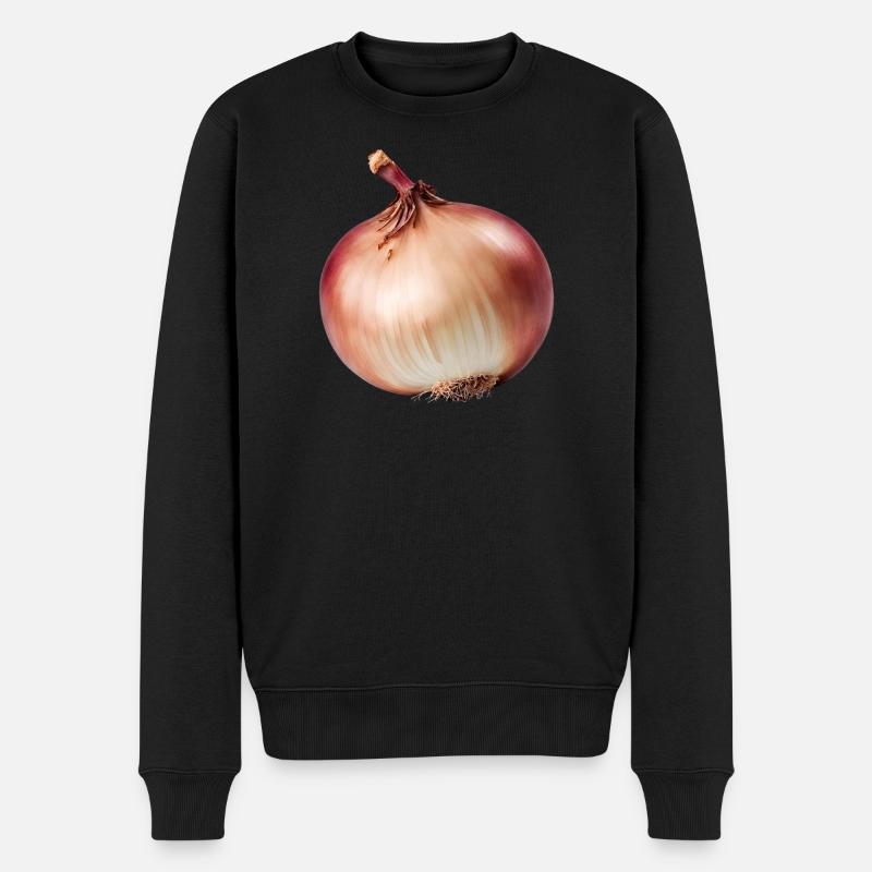 Zwiebel Zauber - Männer Premium Bio Pullover - Schwarz