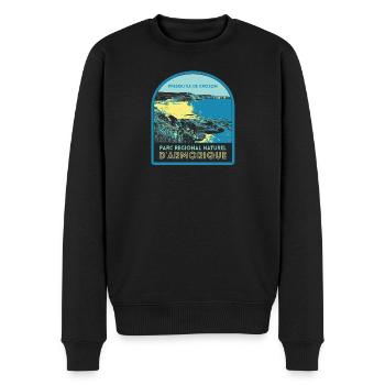 Armorique Park, Halbinsel Crozon: Natur an der Küste - Männer Premium Bio Pullover - Schwarz - Vorne - Nico (187cm)