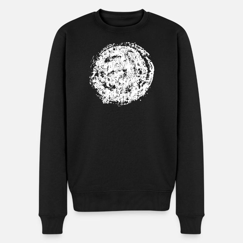Kreis | Kunst | Mond - Männer Premium Bio Pullover - Schwarz