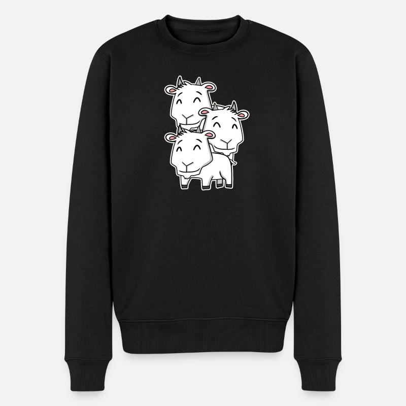 Motif de chèvre - Pull Premium bio Homme - noir