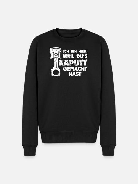 Mechaniker Job Arbeiter Workaholic Statement - Männer Premium Bio Pullover - Schwarz