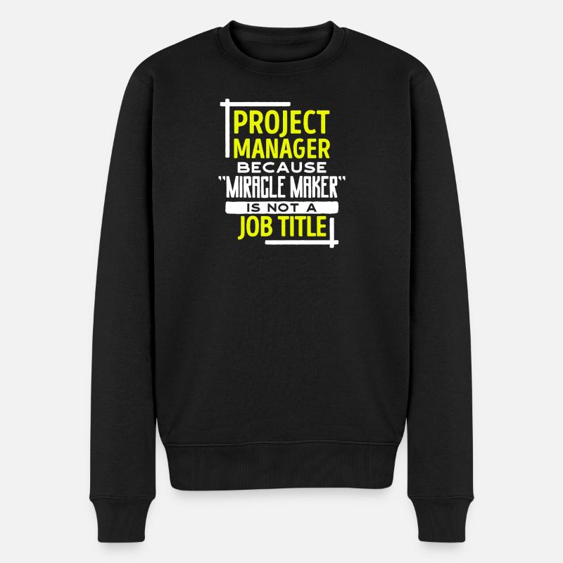 Projektmanager Statement Job Manager Karriere - Männer Premium Bio Pullover - Schwarz