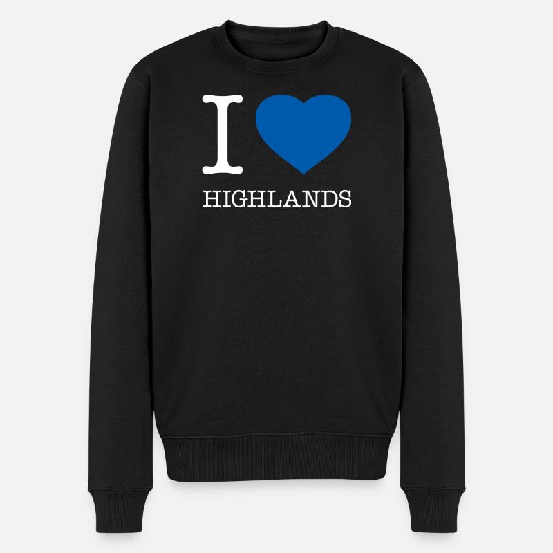 J’ADORE LES HIGHLANDS - Pull Premium bio Homme - noir