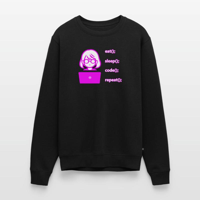 eat sleep code repeat Frau Computer Männer Premium Bio Pullover