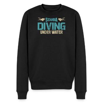 Thema Unterwassertauchen - Männer Premium Bio Pullover - Schwarz - Vorne - Nico (187cm)