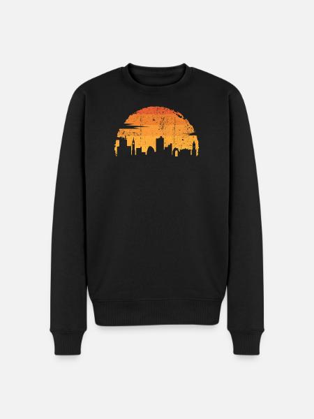 Sunset City Silhouette - Men's Premium Organic Jumper - black
