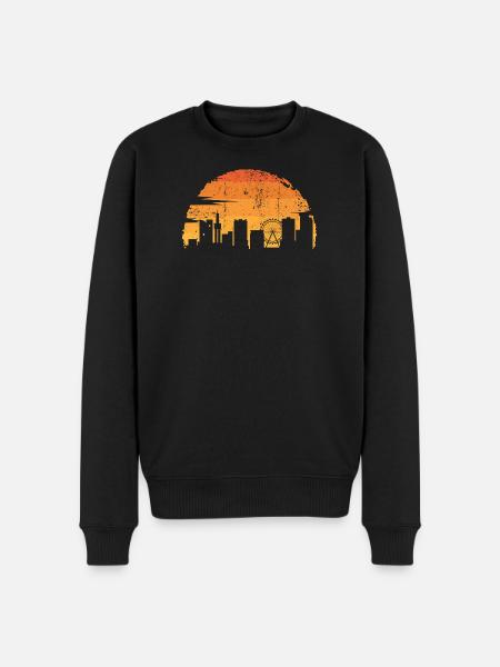 Sunset Skyline Silhouette - Men's Premium Organic Jumper - black