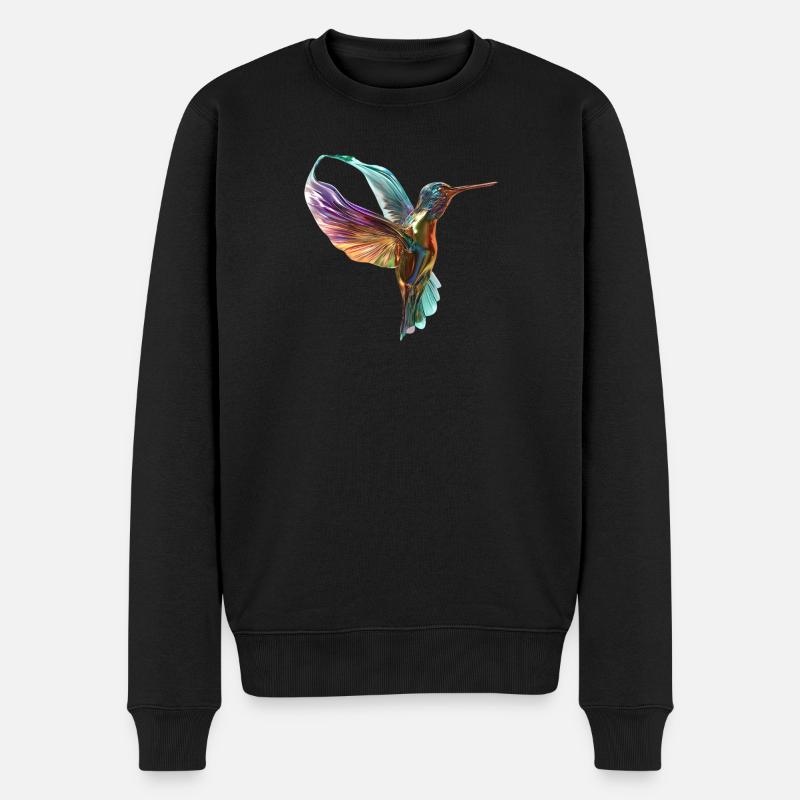 colibri chromatique volant - Pull Premium bio Homme - noir