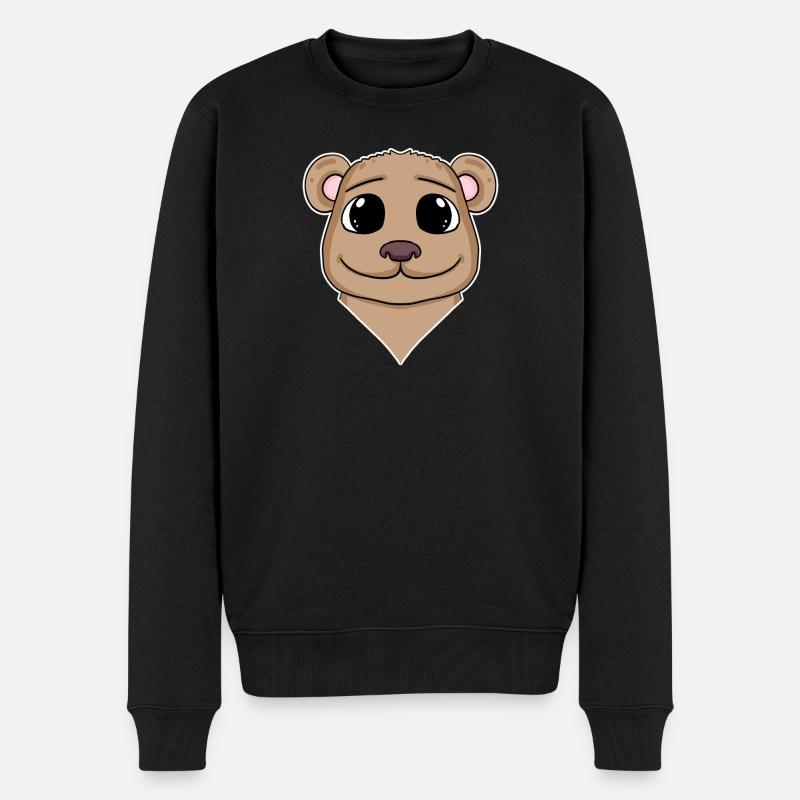 Tête d’animal d’ours Tête d’animal - Pull Premium bio Homme - noir