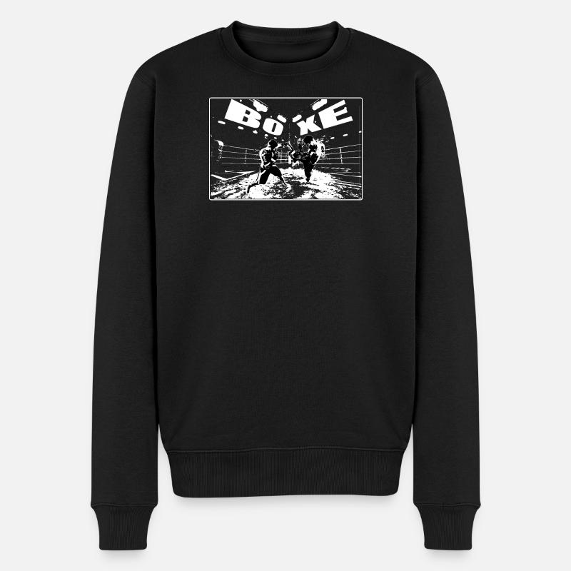 Boxen - Männer Premium Bio Pullover - Schwarz