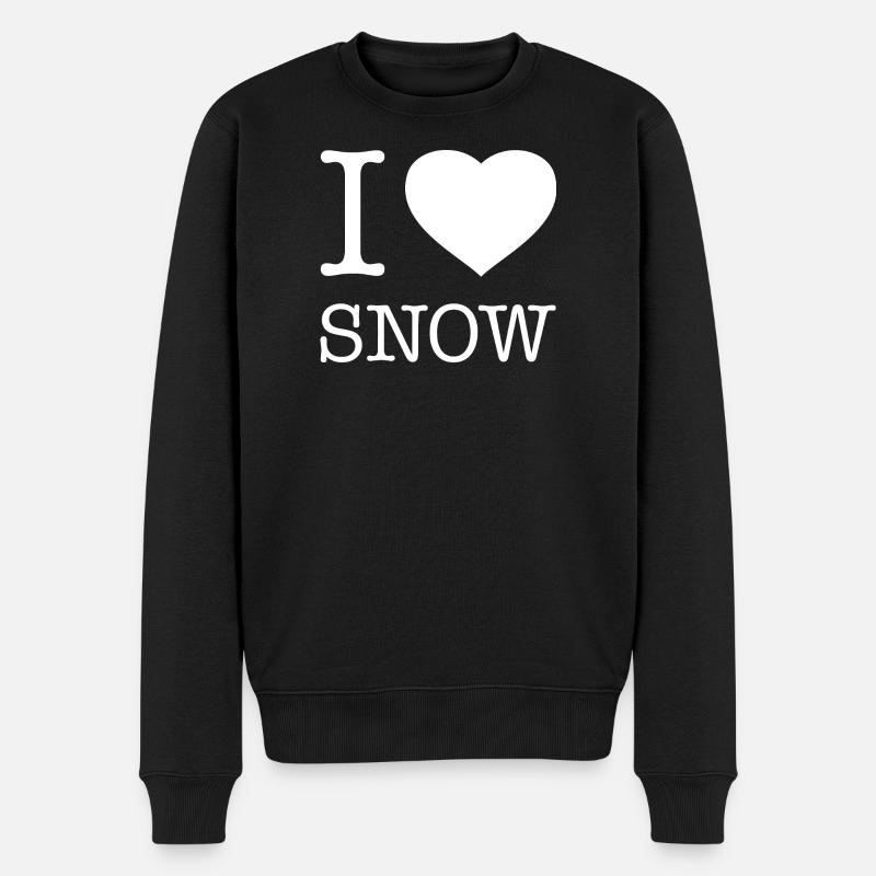 J’ADORE LA NEIGE - Pull Premium bio Homme - noir
