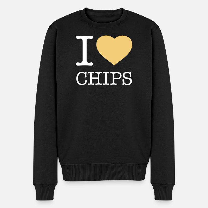 J’ADORE LES FRITES - Pull Premium bio Homme - noir
