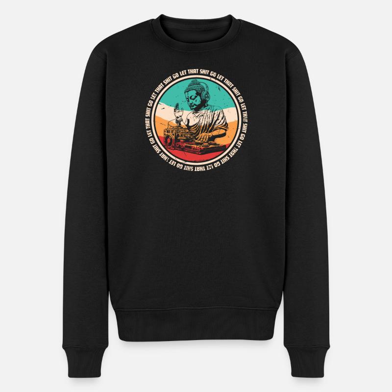 DJ Buddha - let that shit go - Men's Premium Organic Jumper - black
