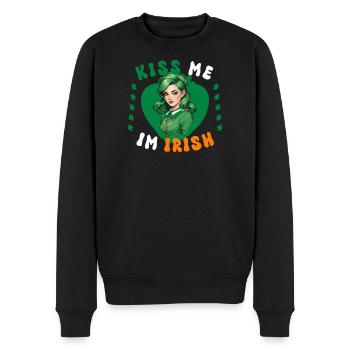 Embrasse-moi, je suis irlandaise - Pull Premium bio Homme - noir - Devant - Nico (187cm)