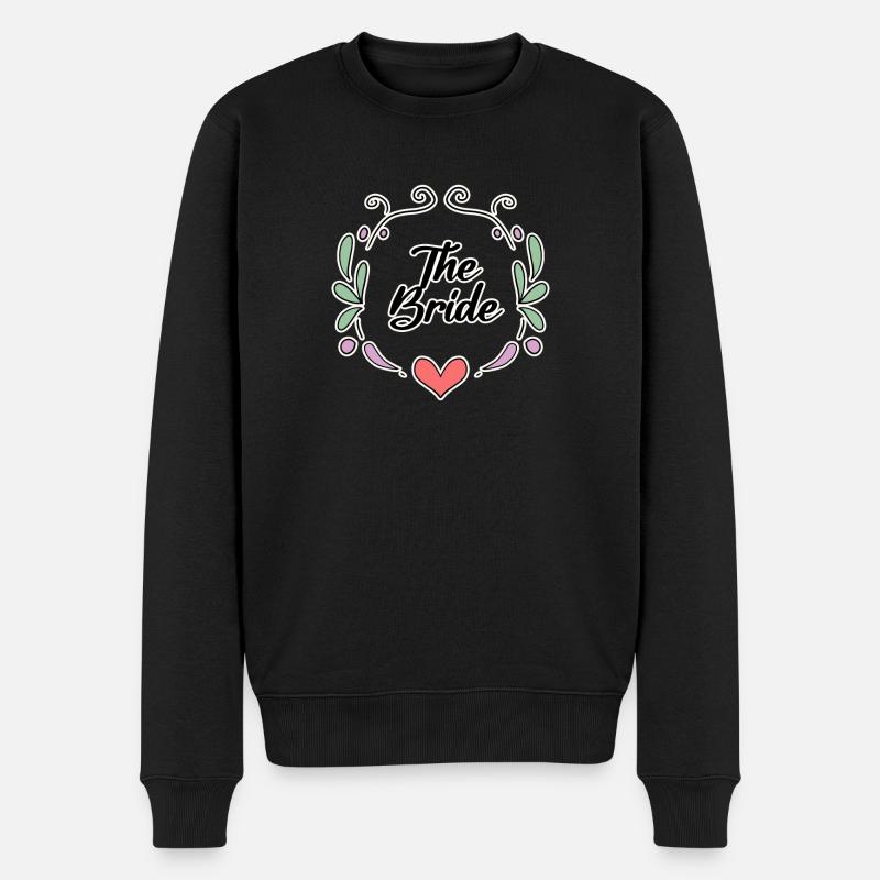 Dicton de mariée motif coeur - Pull Premium bio Homme - noir