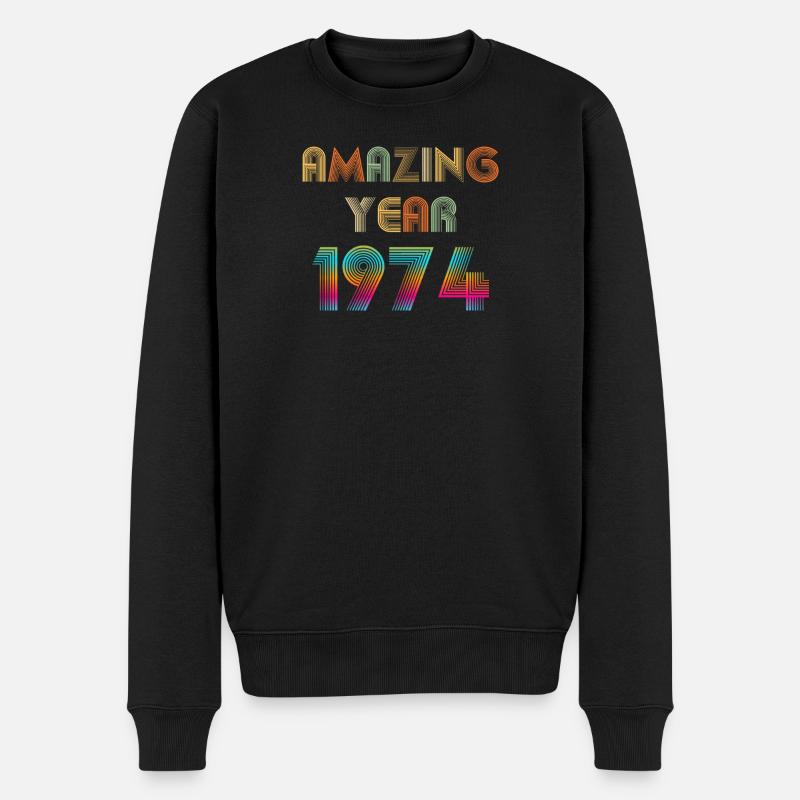 Amazing YEAR 1974 - Pull Premium bio Homme - noir