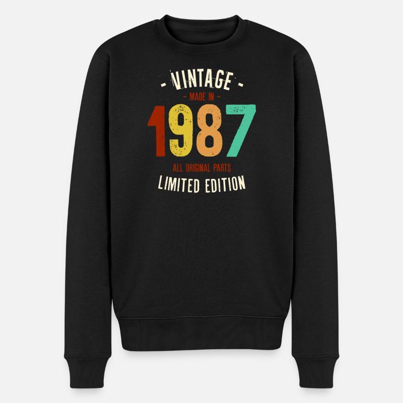 Millésime 1987 Edition Limitée - Pull Premium bio Homme - noir