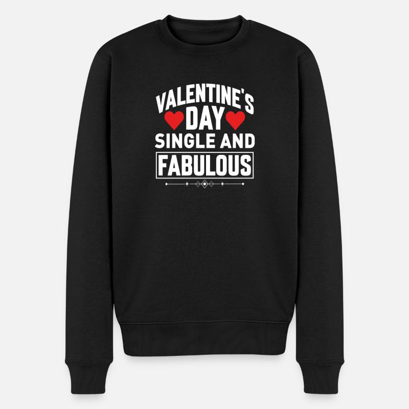 La Saint-Valentin célibataire et fabuleuse - Pull Premium bio Homme - noir