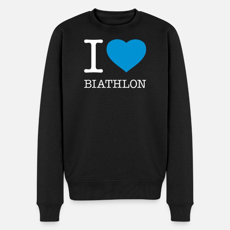J’ADORE LE BIATHLON - Pull Premium bio Homme - noir