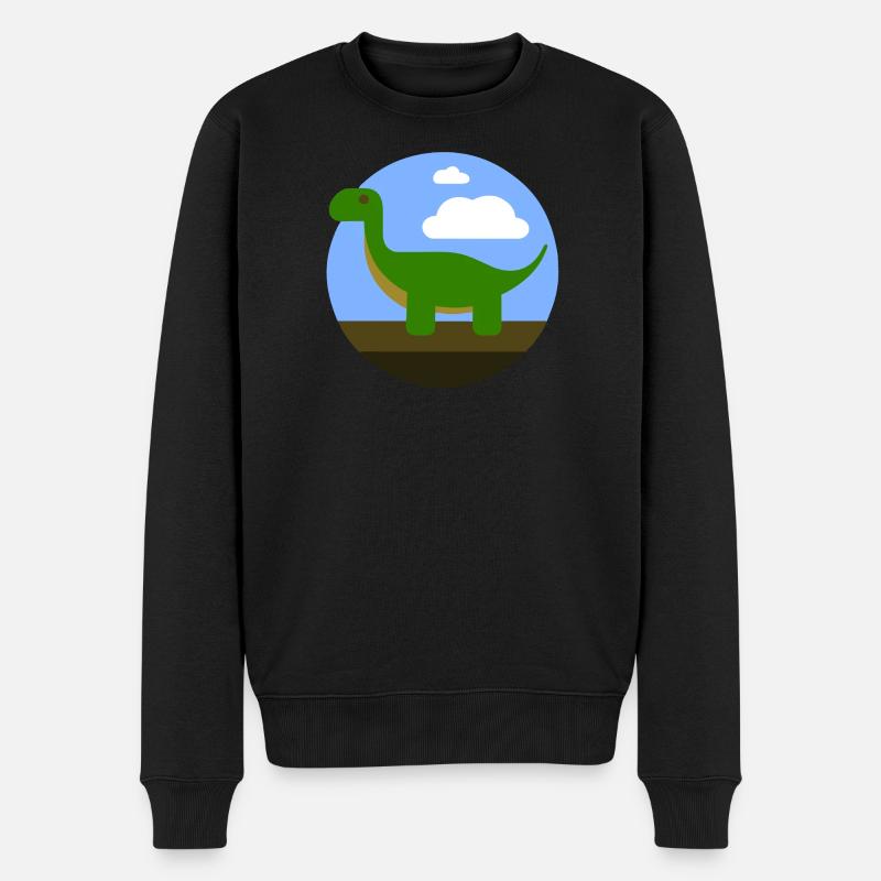 Dino - Männer Premium Bio Pullover - Schwarz
