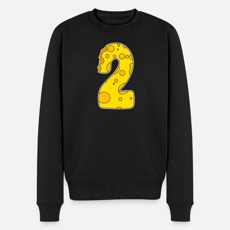 Zahl 2 - Zwei - Zweiter - Männer Premium Bio Pullover - Schwarz