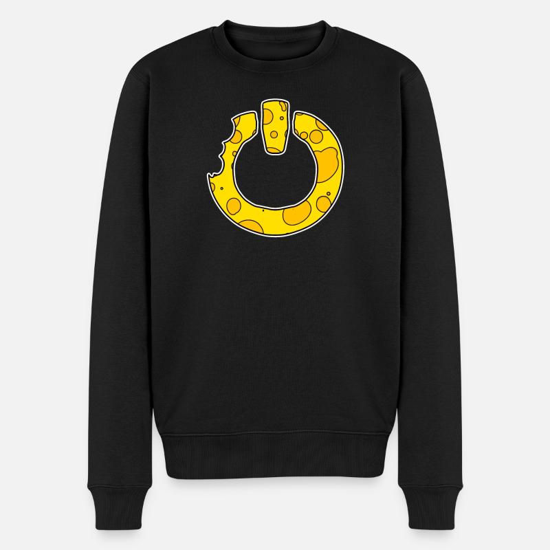 An Aus Power On - Männer Premium Bio Pullover - Schwarz