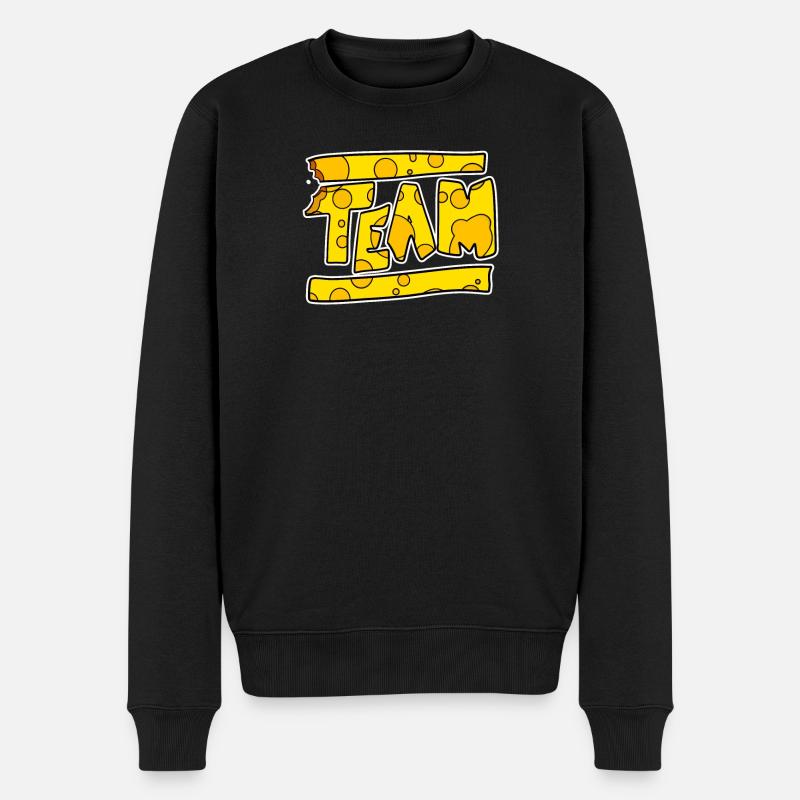 Team Cheese Team Crew - Pull Premium bio Homme - noir
