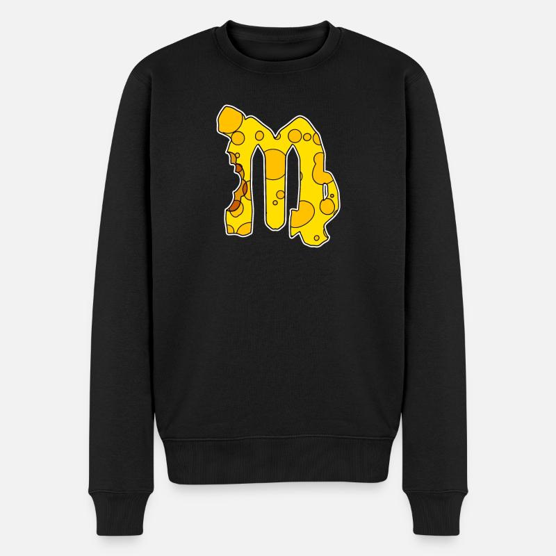 Sternzeichen Jungfrau Symbol - Männer Premium Bio Pullover - Schwarz
